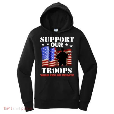 Red Friday Support Our Troops Women's Hoodie
