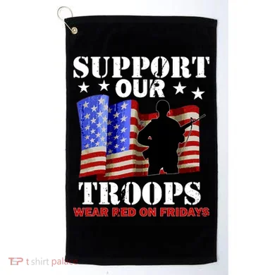 Red Friday Support Our Troops Golf Towel