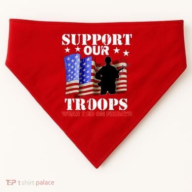 Red Friday Support Our Troops USA-Made Doggie Bandana