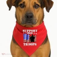 Red Friday Support Our Troops USA-Made Doggie Bandana thumb 1