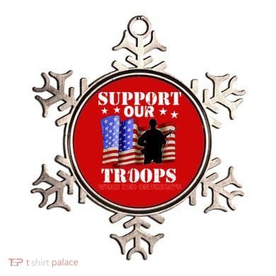 Red Friday Support Our Troops Ornament