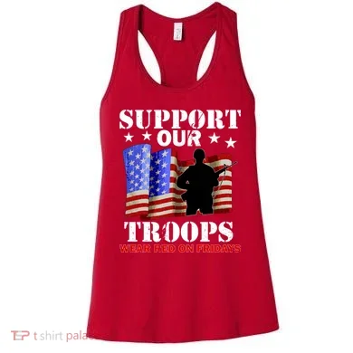 Red Friday Support Our Troops Women's Tank Top