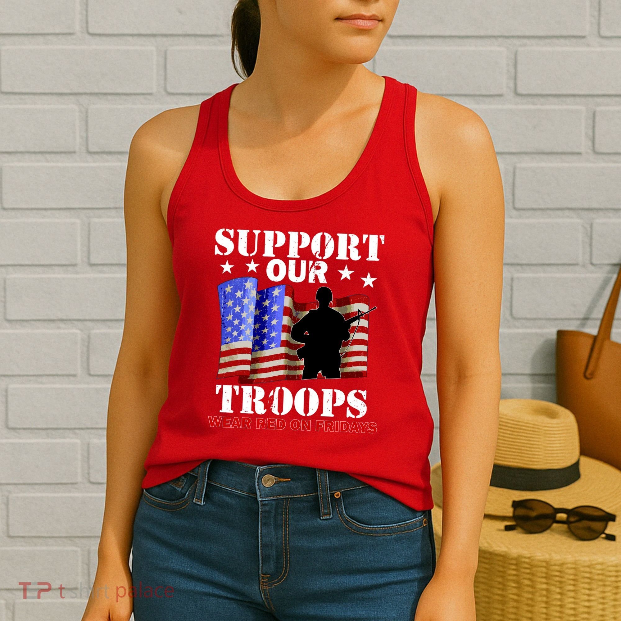 Red Friday Support Our Troops Women's Tank Top