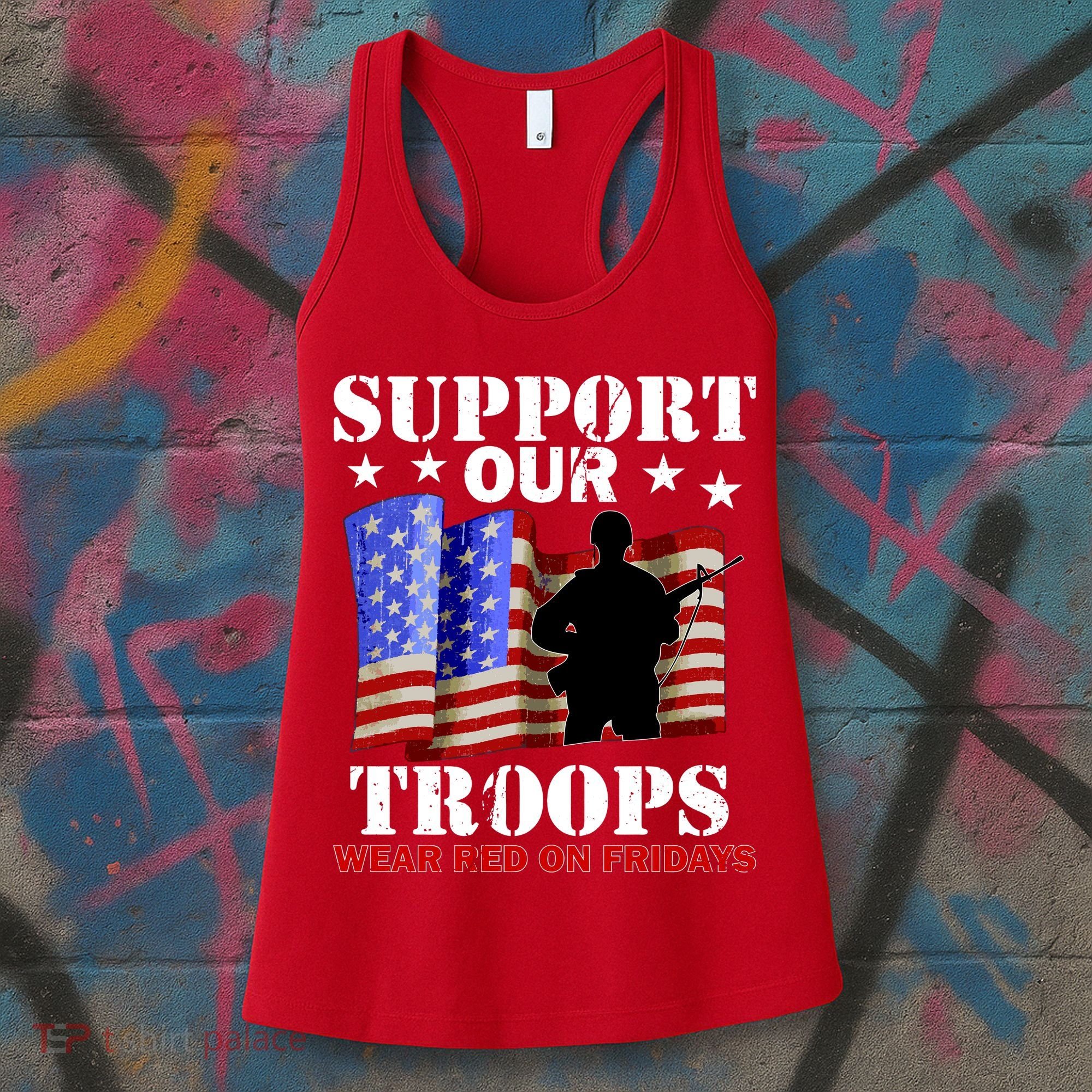 Red Friday Support Our Troops Women's Tank Top