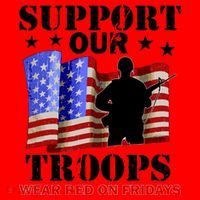Red Friday Support Our Troops Santa Hat thumb 1