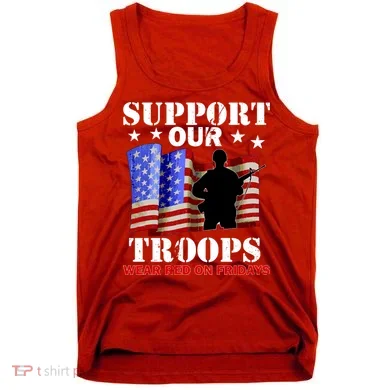 Red Friday Support Our Troops Tank Top