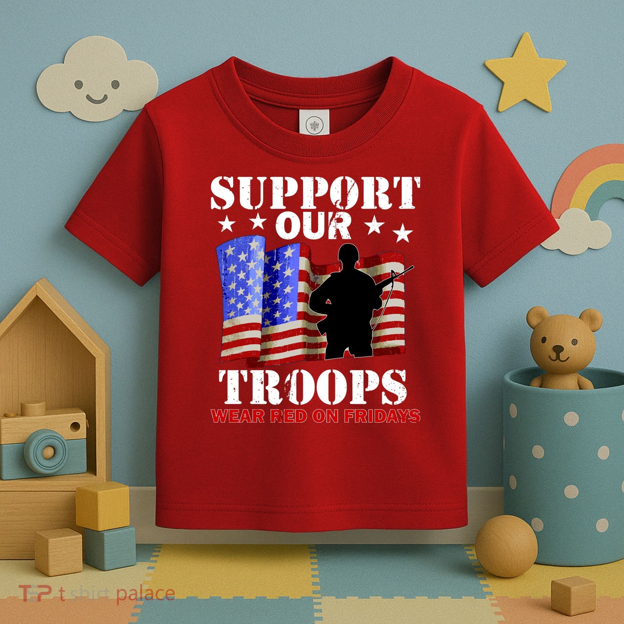Red Friday Support Our Troops Toddler T-Shirt