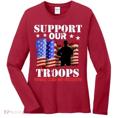 Red Friday Support Our Troops Women's Long Sleeve Shirt