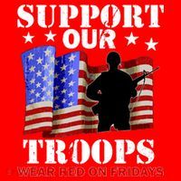 Red Friday Support Our Troops Women's Long Sleeve Shirt thumb 2