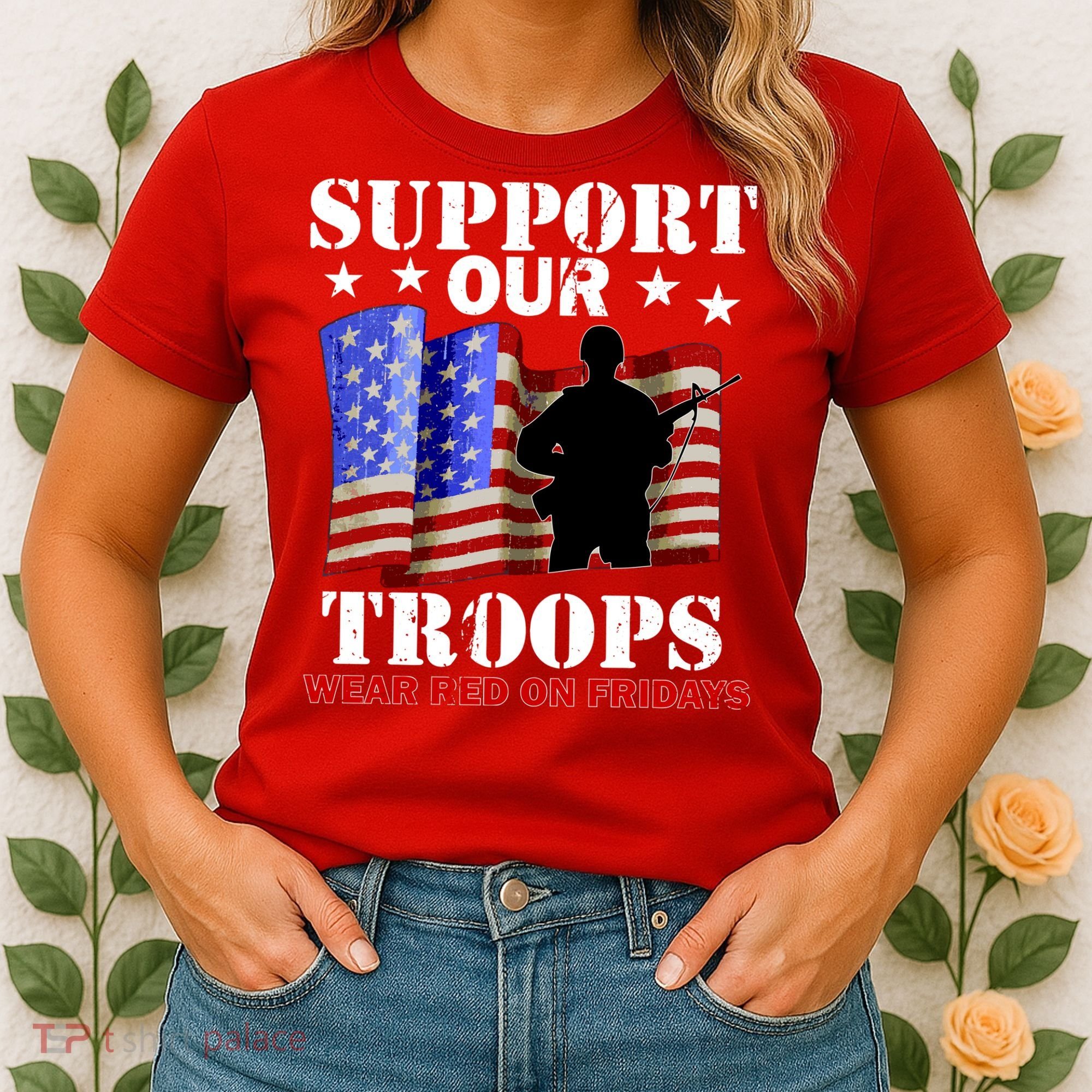 Red Friday Support Our Troops Women's T-Shirt