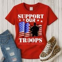 Red Friday Support Our Troops Women's T-Shirt thumb 3