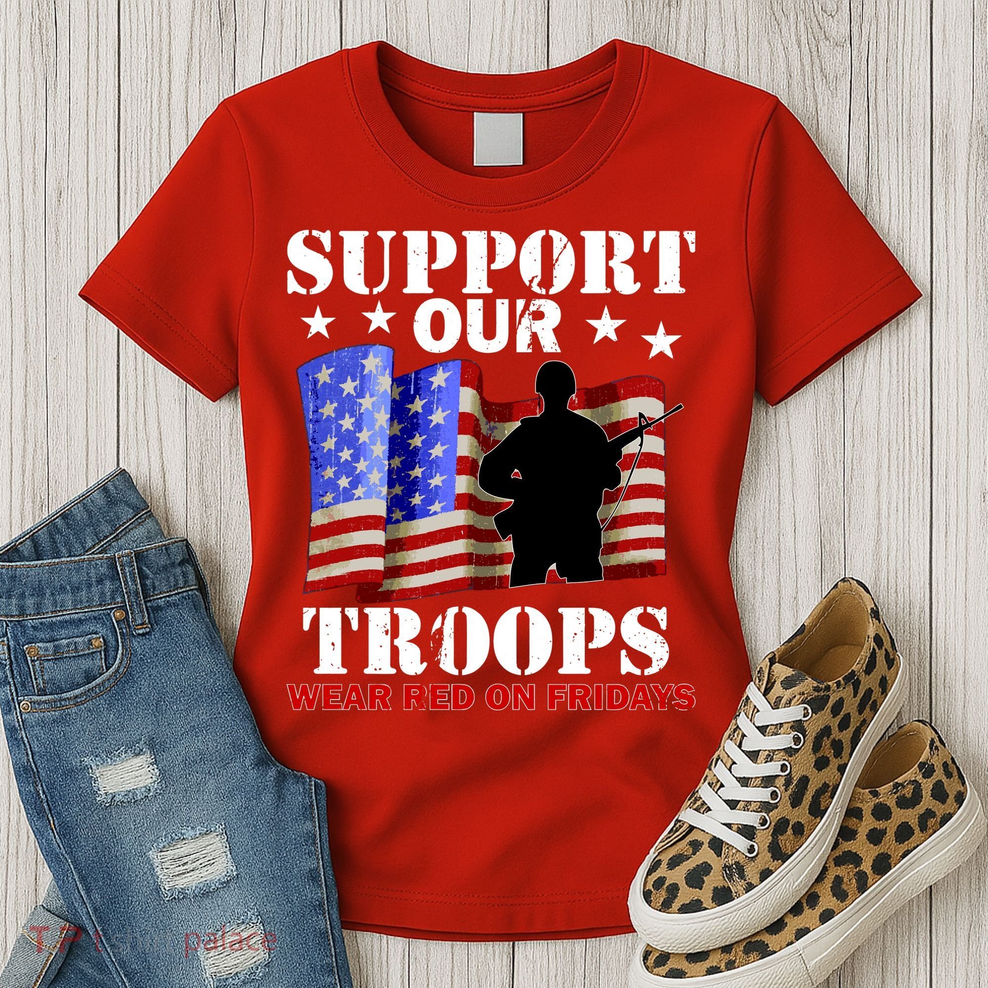 Red Friday Support Our Troops Women's T-Shirt