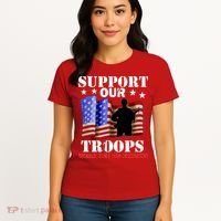 Red Friday Support Our Troops Women's T-Shirt thumb 4