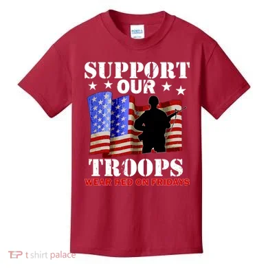 Red Friday Support Our Troops Kids T-Shirt