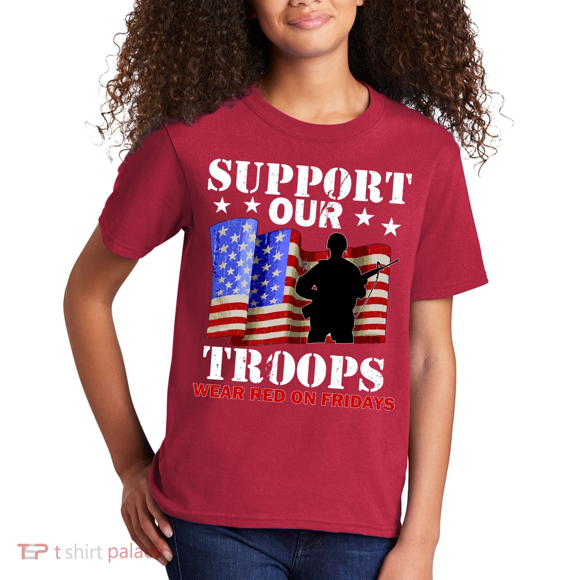 Red Friday Support Our Troops Kids T-Shirt