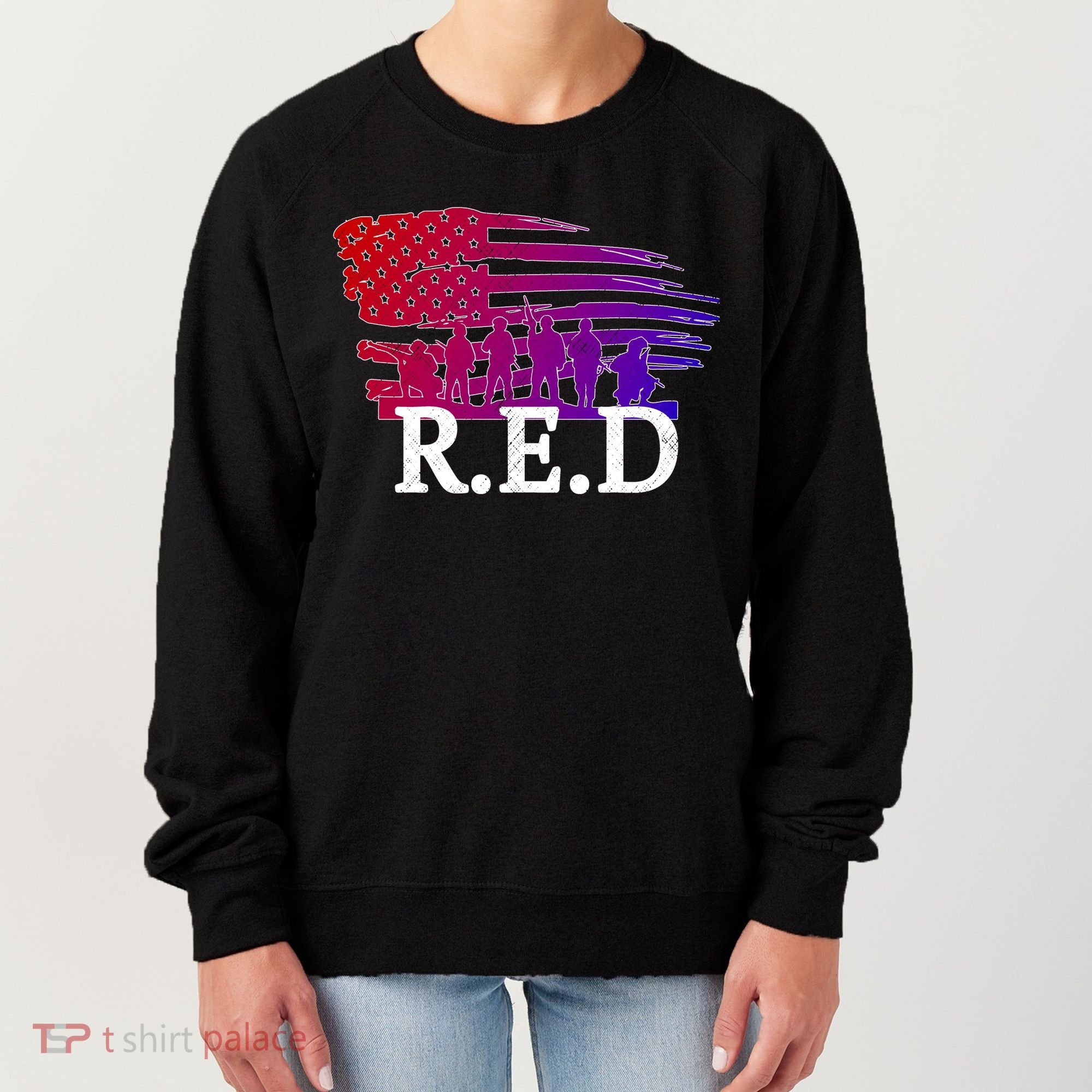 Red Friday Troopers Flag Women's Sweatshirt