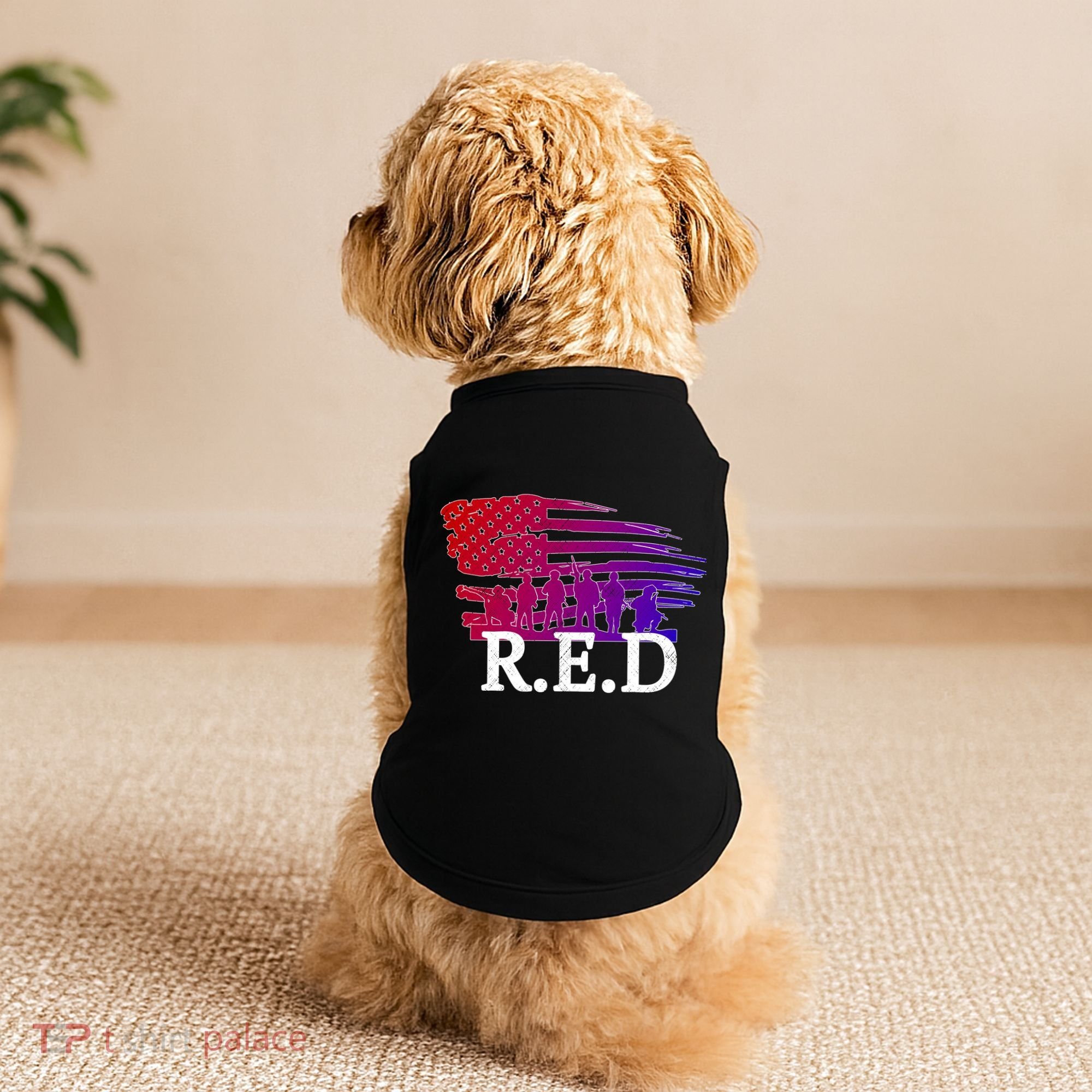 Red Friday Troopers Flag Doggie Tank