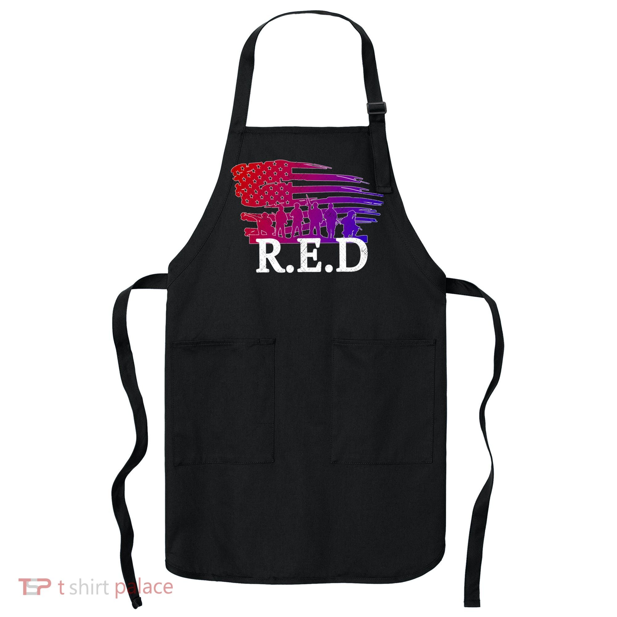 Red Friday Troopers Flag Apron