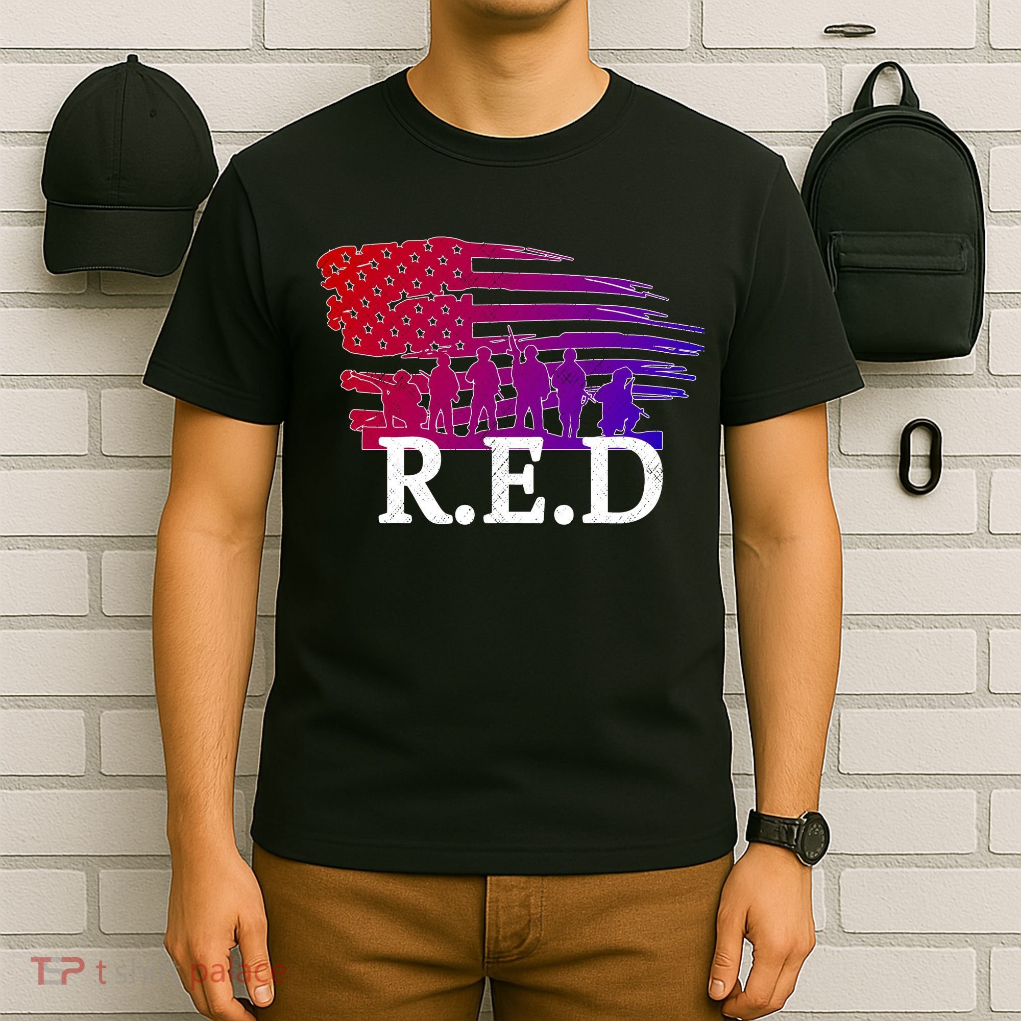 Red Friday Troopers Flag T-Shirt