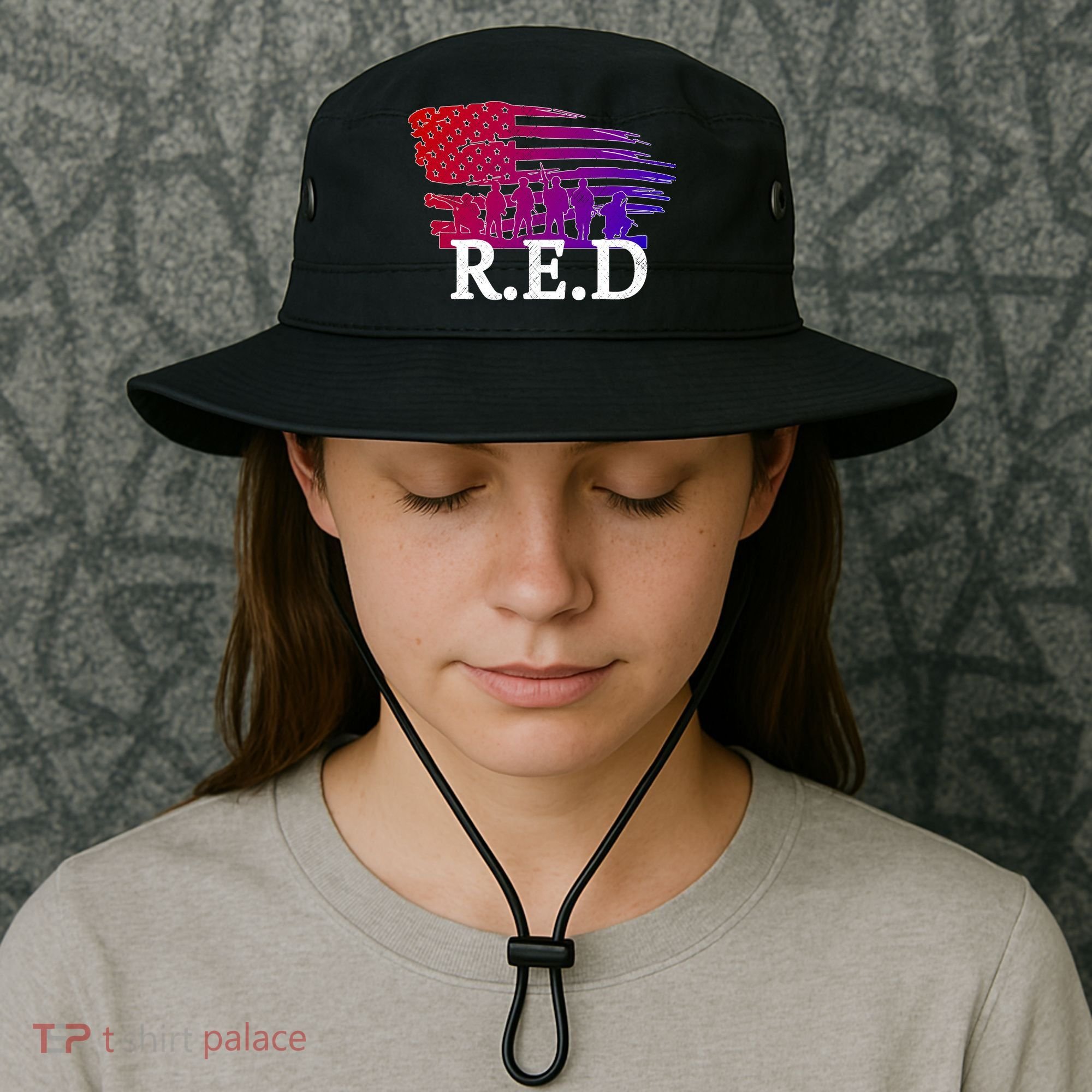 Red Friday Troopers Flag Bucket Hat