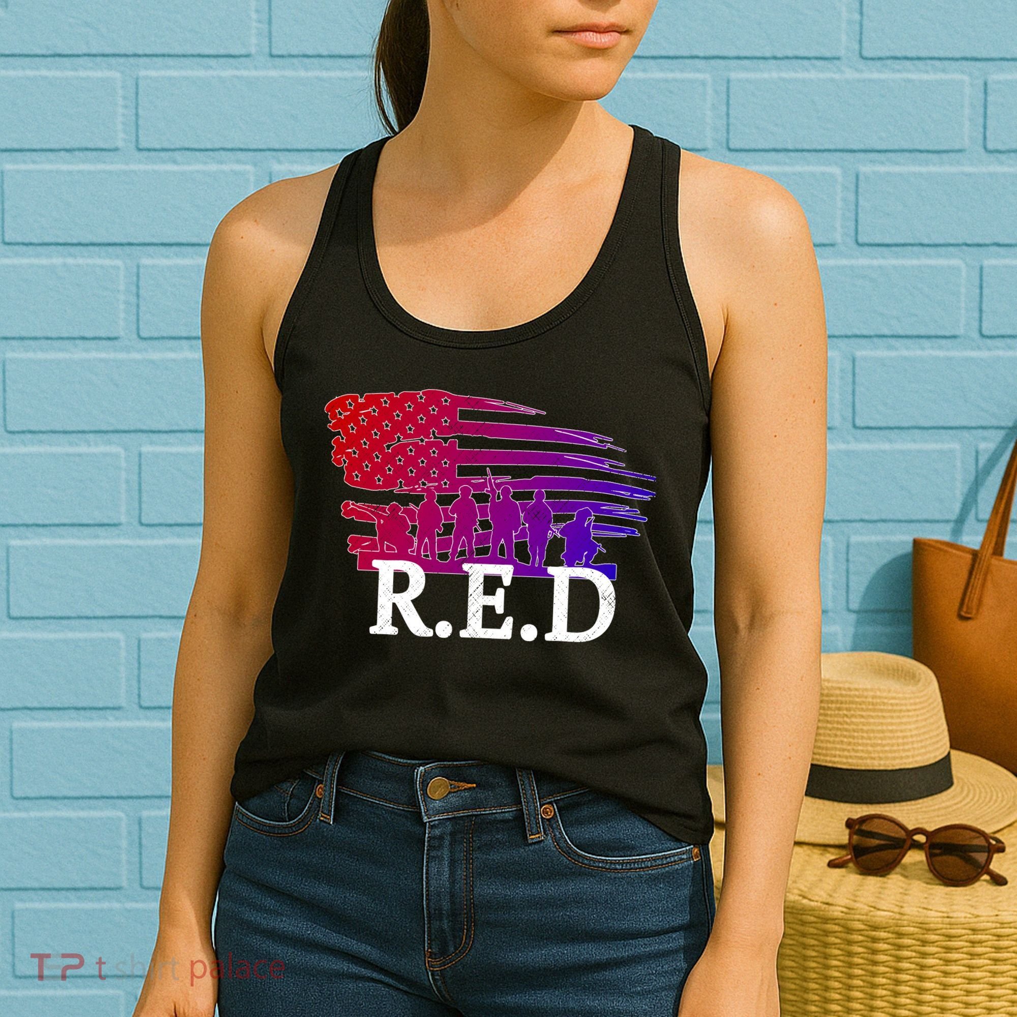 Red Friday Troopers Flag Women's Tank Top