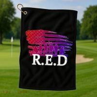 Red Friday Troopers Flag Golf Towel thumb 1