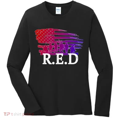 Red Friday Troopers Flag Women's Long Sleeve Shirt