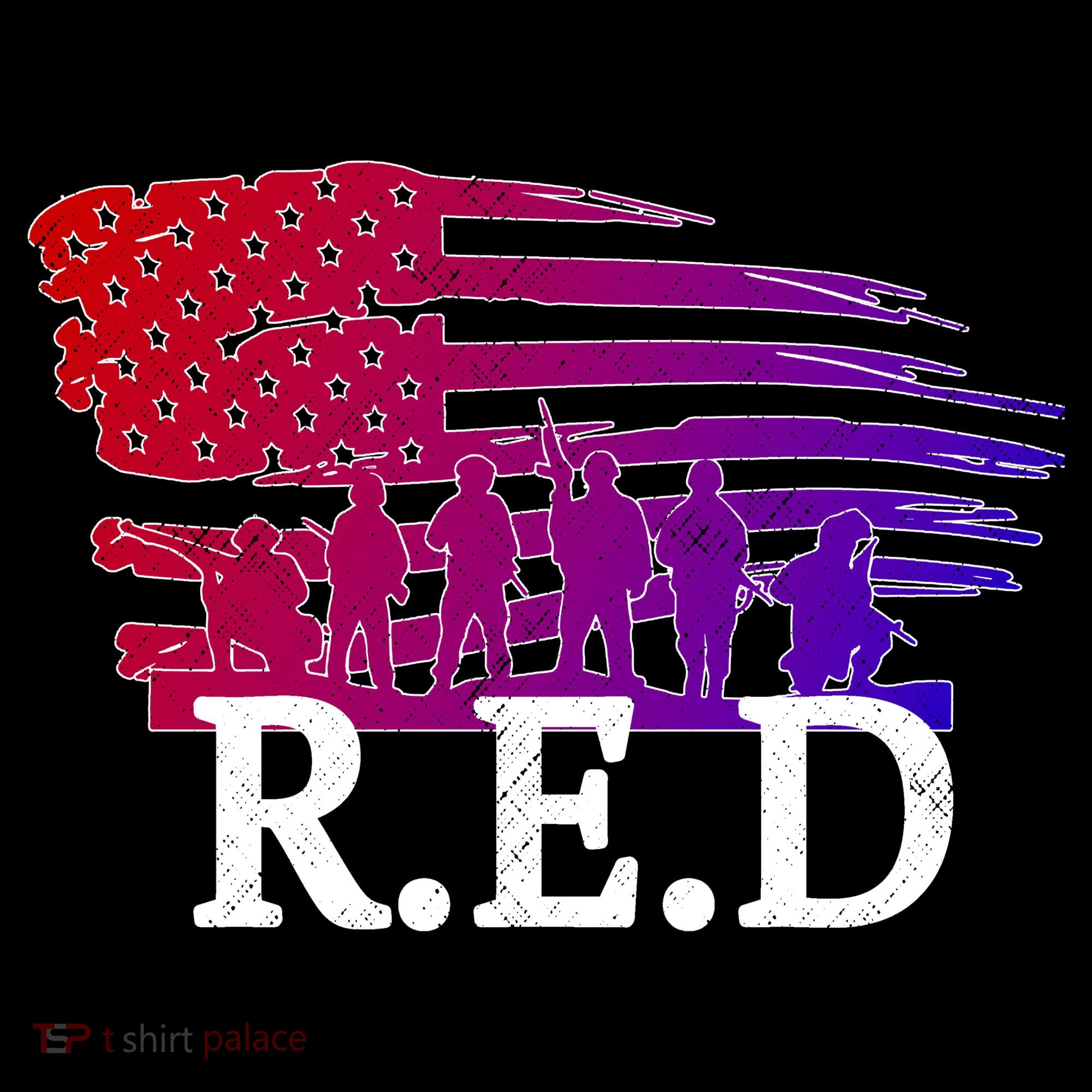 Red Friday Troopers Flag Women's Long Sleeve Shirt