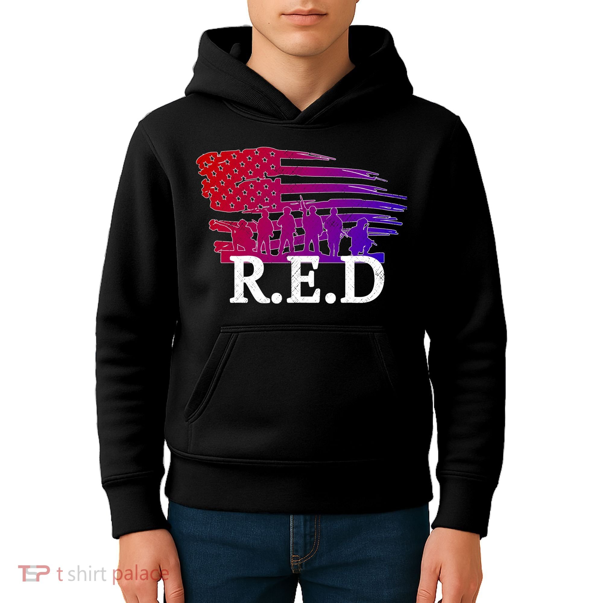 Red Friday Troopers Flag Kids Hoodie