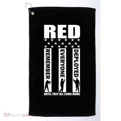 Red Friday Until They All Come Home Golf Towel