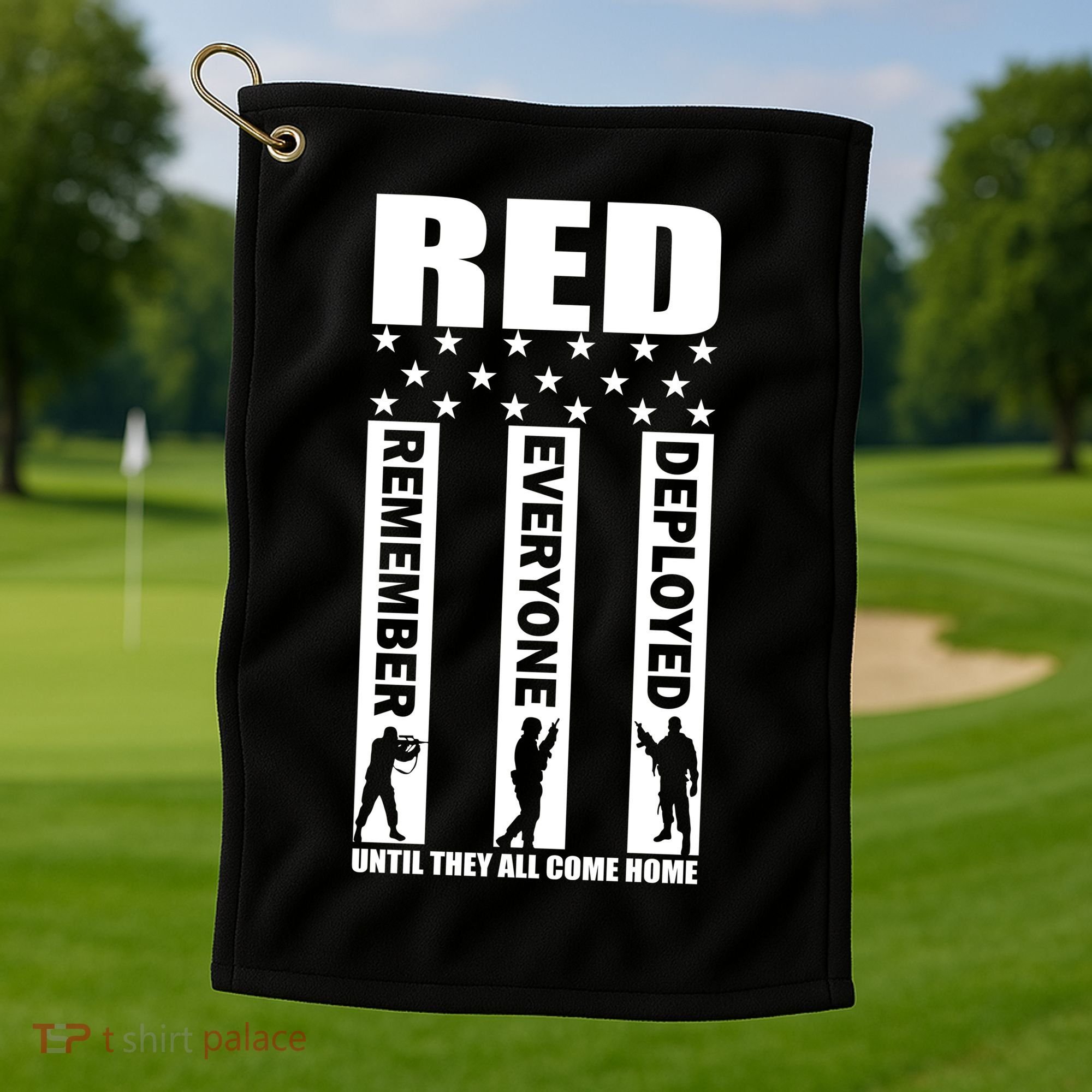 Red Friday Until They All Come Home Golf Towel