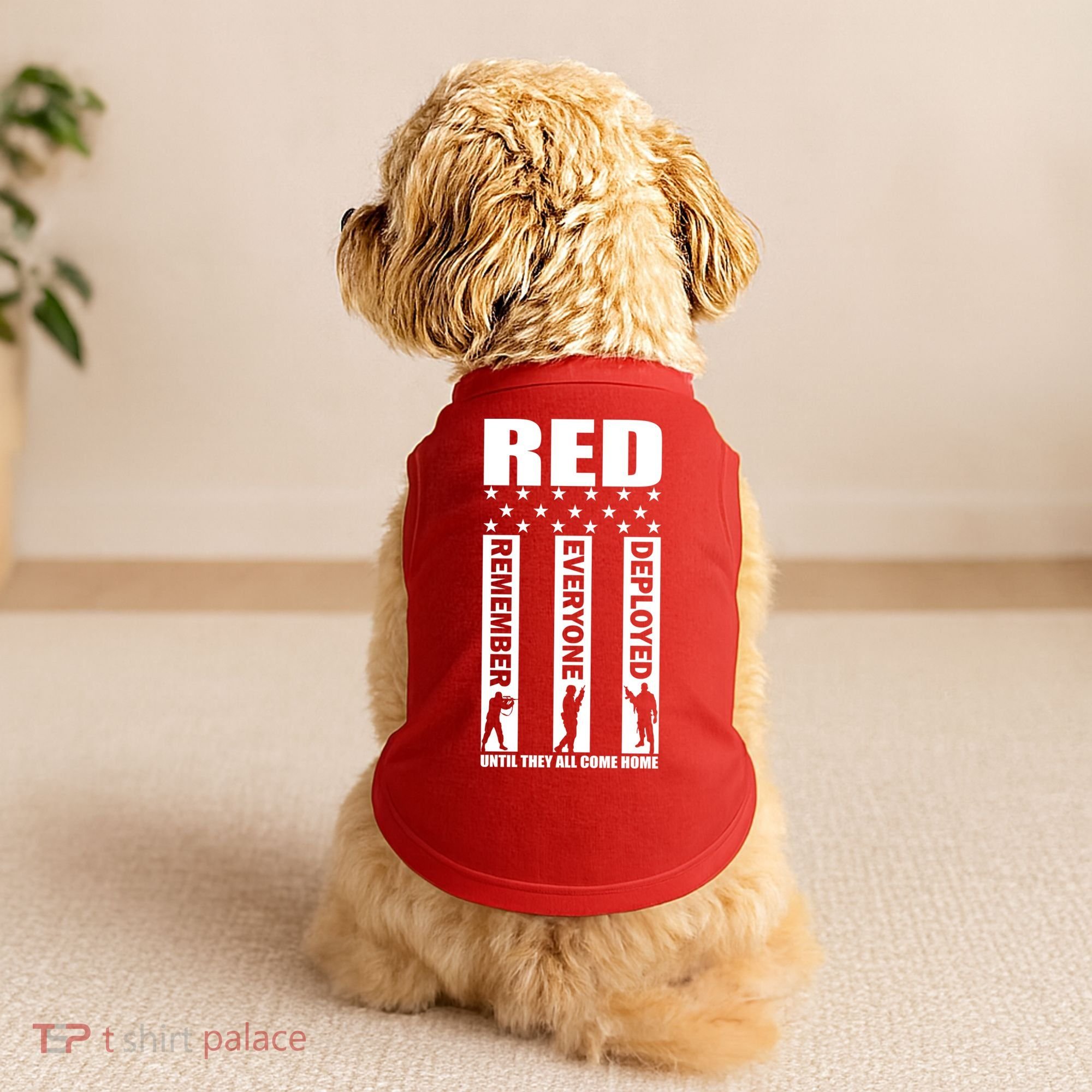 Red Friday Until They All Come Home Doggie Tank