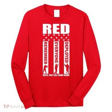 Red Friday Until They All Come Home Long Sleeve Shirt