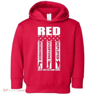 Red Friday Until They All Come Home Toddler Hoodie