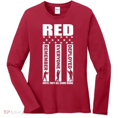 Red Friday Until They All Come Home Women's Long Sleeve Shirt