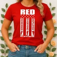 Red Friday Until They All Come Home Women's T-Shirt thumb 2