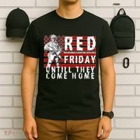 Red Friday Until They All Come Home Support Our Veterans T-Shirt thumb 6