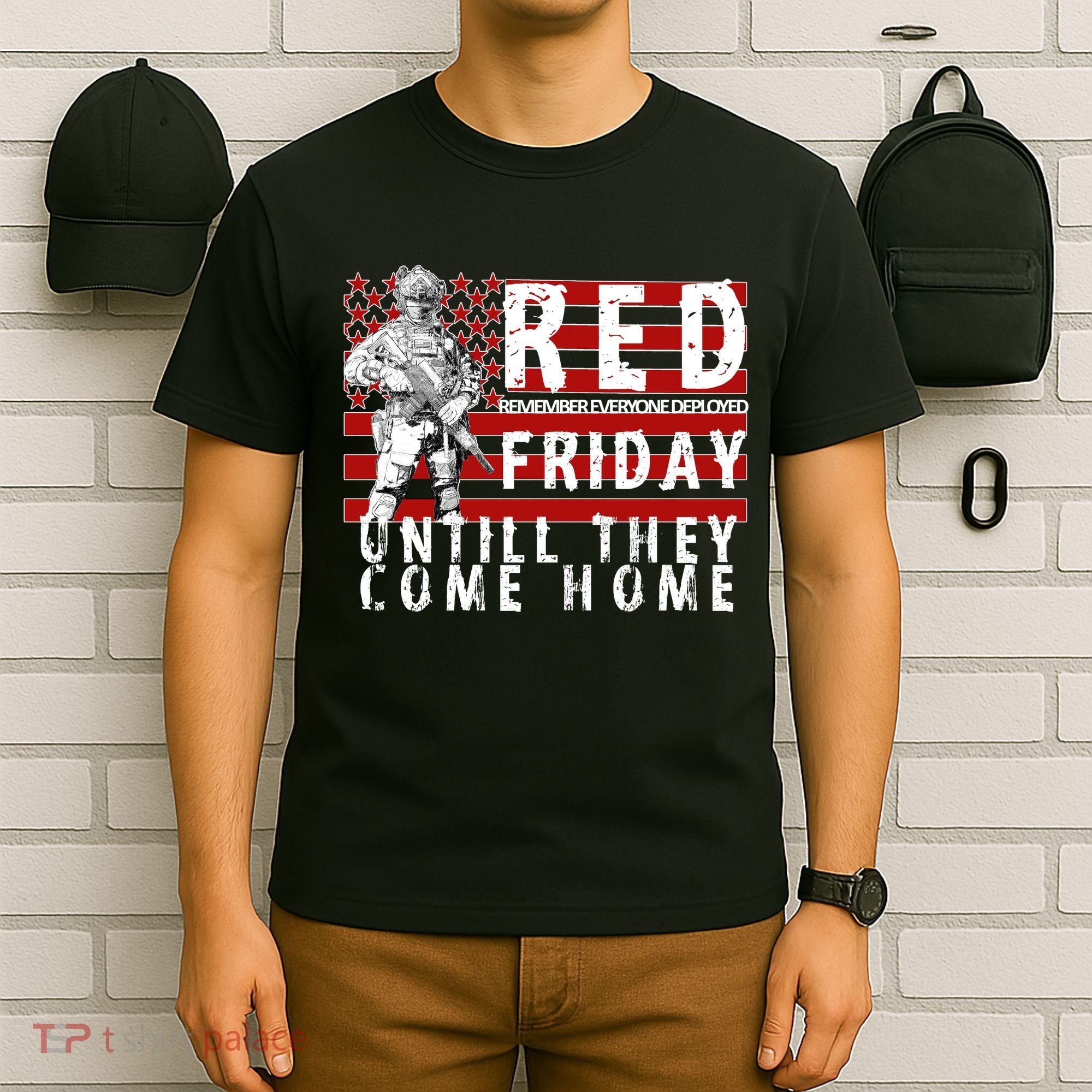 Red Friday Until They All Come Home Support Our Veterans T-Shirt