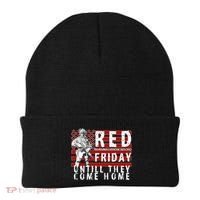 Red Friday Until They All Come Home Support Our Veterans Beanie thumb 0