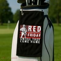 Red Friday Until They All Come Home Support Our Veterans Golf Towel thumb 2