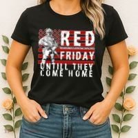 Red Friday Until They All Come Home Support Our Veterans Women's T-Shirt thumb 2