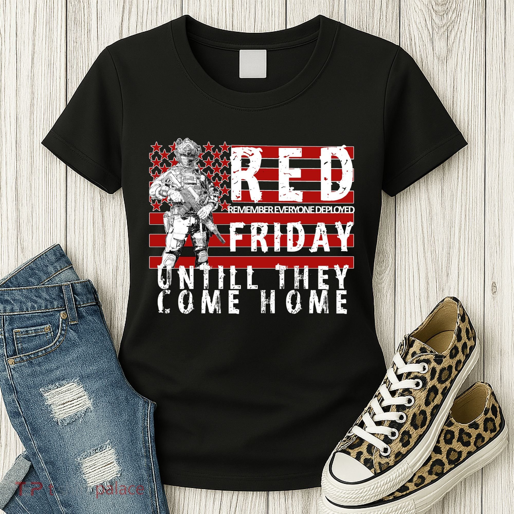 Red Friday Until They All Come Home Support Our Veterans Women's T-Shirt