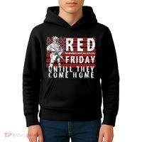 Red Friday Until They All Come Home Support Our Veterans Kids Hoodie thumb 4