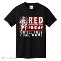 Red Friday Until They All Come Home Support Our Veterans Kids T-Shirt thumb 0