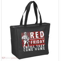 Red Friday Until They All Come Home Support Our Veterans Tote Bag thumb 2