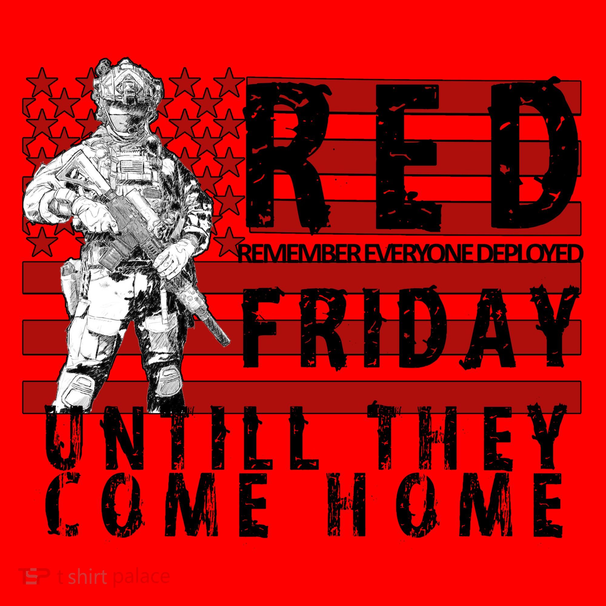 Red Friday Until They All Come Home Support Our Veterans Santa Hat