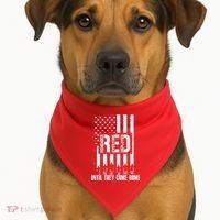Red Friday Until They Come Home USA-Made Doggie Bandana thumb 1