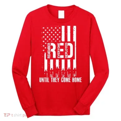 Red Friday Until They Come Home Long Sleeve Shirt