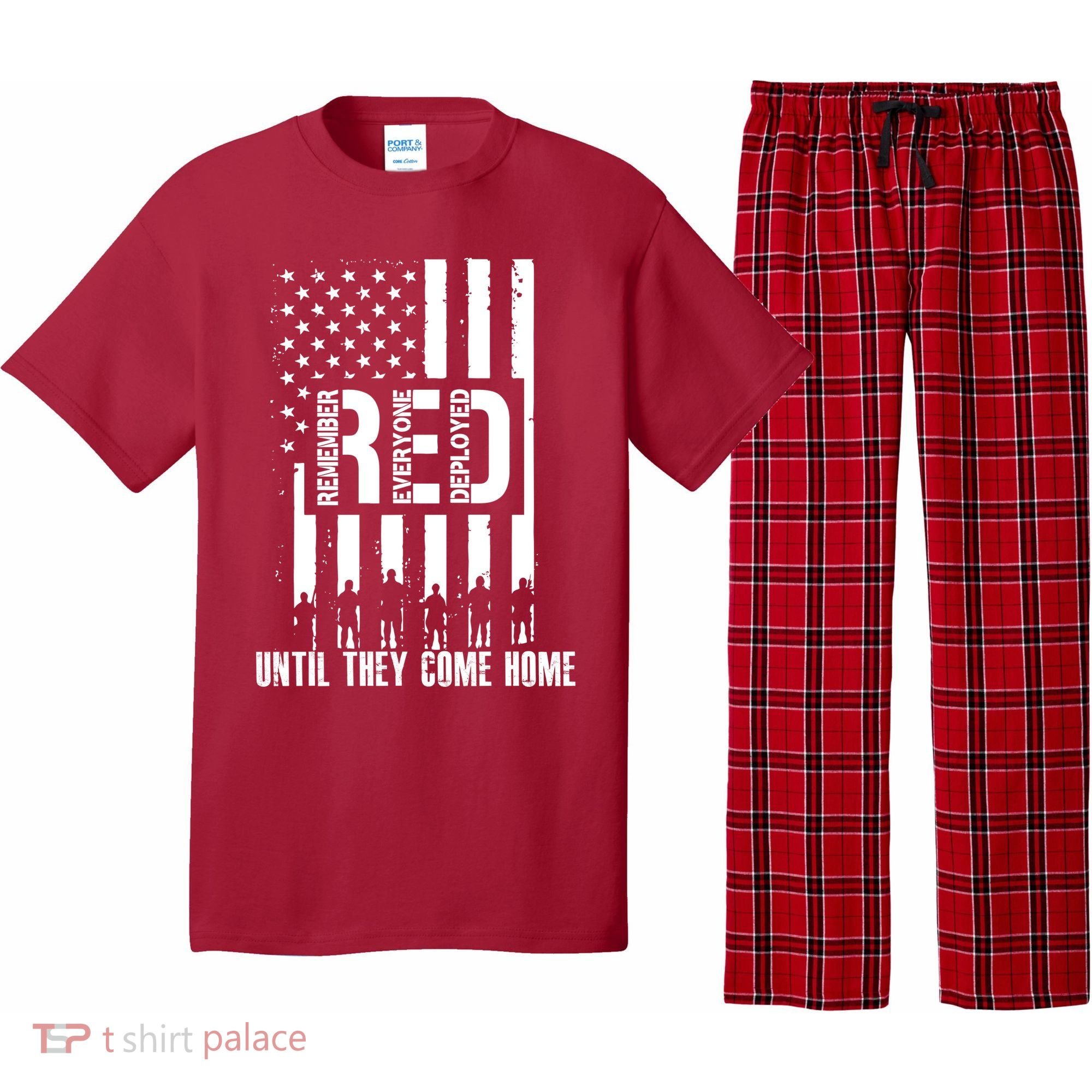 Red Friday Until They Come Home Pajama Set