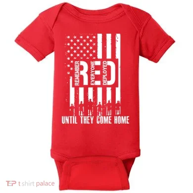 Red Friday Until They Come Home Baby Bodysuit